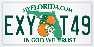 FL license plate EXYT49