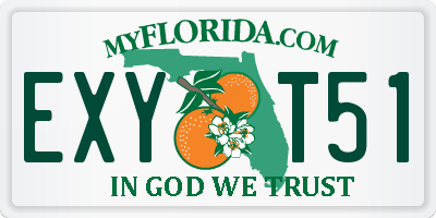 FL license plate EXYT51