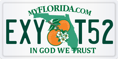 FL license plate EXYT52