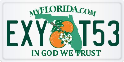 FL license plate EXYT53