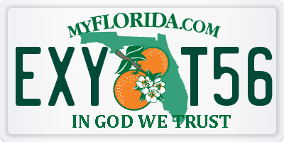 FL license plate EXYT56