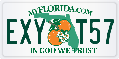 FL license plate EXYT57