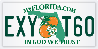 FL license plate EXYT60