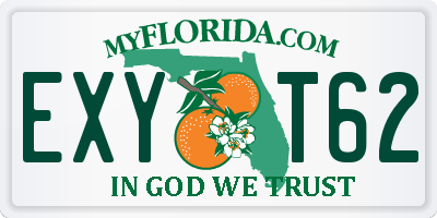 FL license plate EXYT62