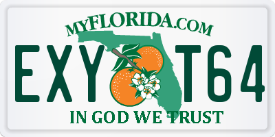 FL license plate EXYT64
