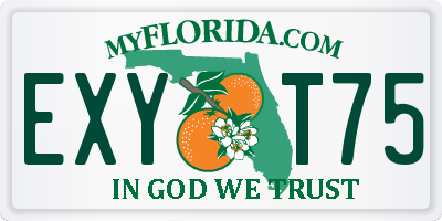 FL license plate EXYT75