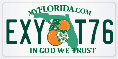 FL license plate EXYT76