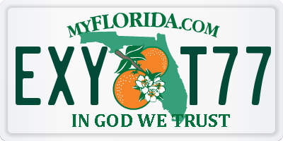 FL license plate EXYT77