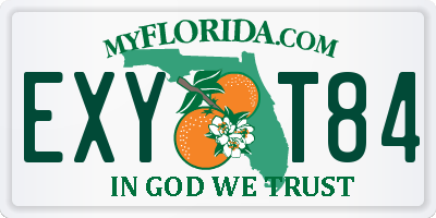 FL license plate EXYT84