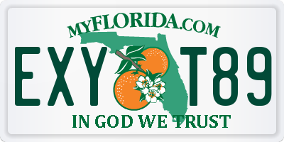 FL license plate EXYT89