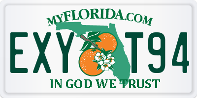 FL license plate EXYT94
