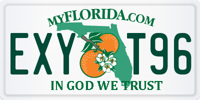 FL license plate EXYT96