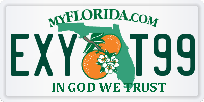 FL license plate EXYT99