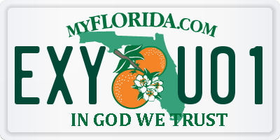 FL license plate EXYU01