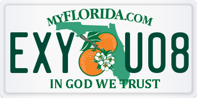 FL license plate EXYU08