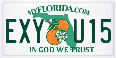 FL license plate EXYU15