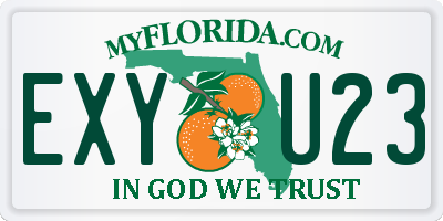 FL license plate EXYU23