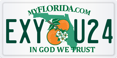 FL license plate EXYU24