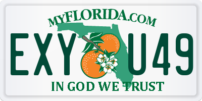 FL license plate EXYU49