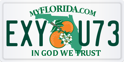 FL license plate EXYU73