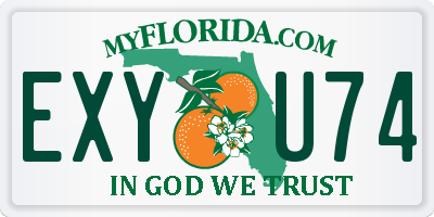 FL license plate EXYU74