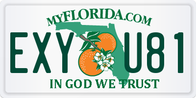 FL license plate EXYU81
