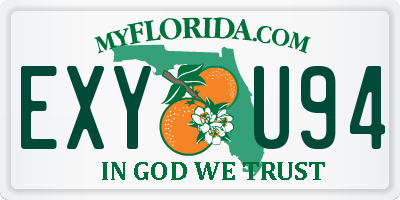 FL license plate EXYU94