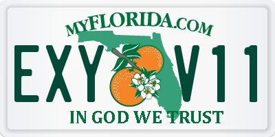 FL license plate EXYV11