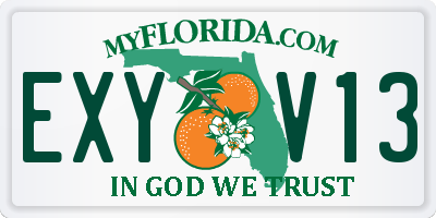 FL license plate EXYV13