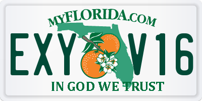 FL license plate EXYV16