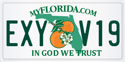 FL license plate EXYV19