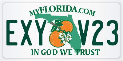 FL license plate EXYV23