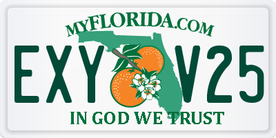 FL license plate EXYV25