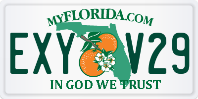FL license plate EXYV29