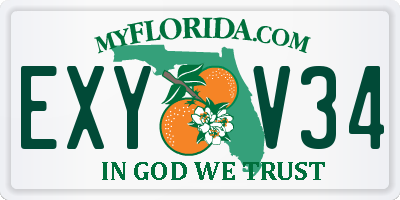 FL license plate EXYV34