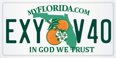 FL license plate EXYV40
