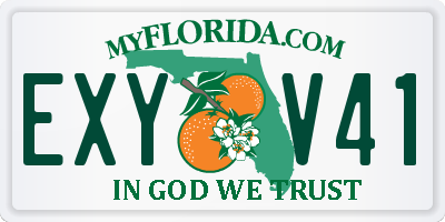 FL license plate EXYV41