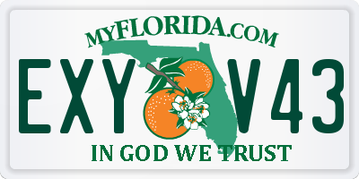 FL license plate EXYV43