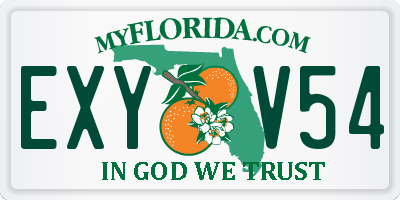 FL license plate EXYV54
