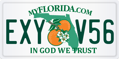 FL license plate EXYV56