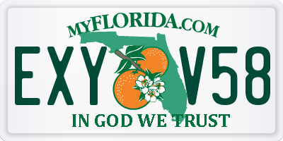 FL license plate EXYV58