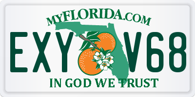 FL license plate EXYV68