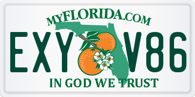 FL license plate EXYV86