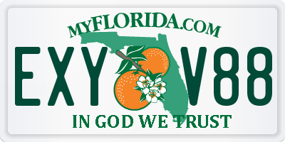 FL license plate EXYV88