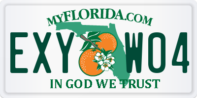 FL license plate EXYW04