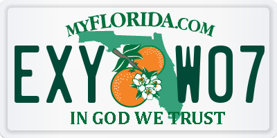 FL license plate EXYW07