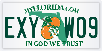 FL license plate EXYW09