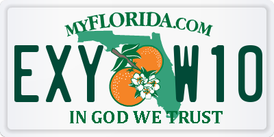 FL license plate EXYW10