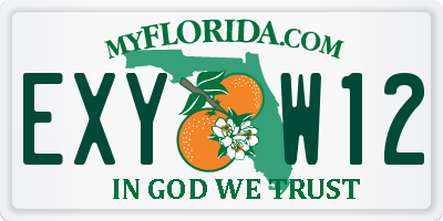 FL license plate EXYW12