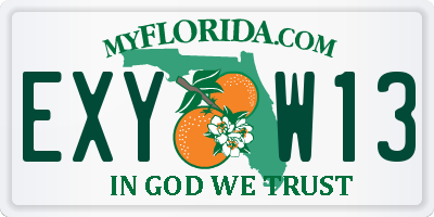 FL license plate EXYW13